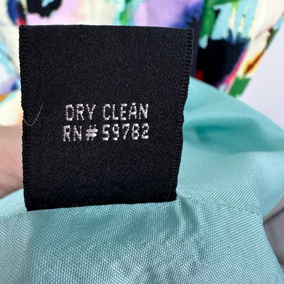 Adrianna Papell Colorful Floral Dress Womens 4 Sleeveless Teal Blue Yellow - Picture 5 of 8